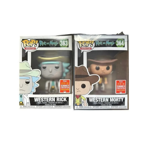 Funko POP! Rick And Morty Western Rick Western Morty 2018 SDCC Summer Convention - Picture 1 of 6